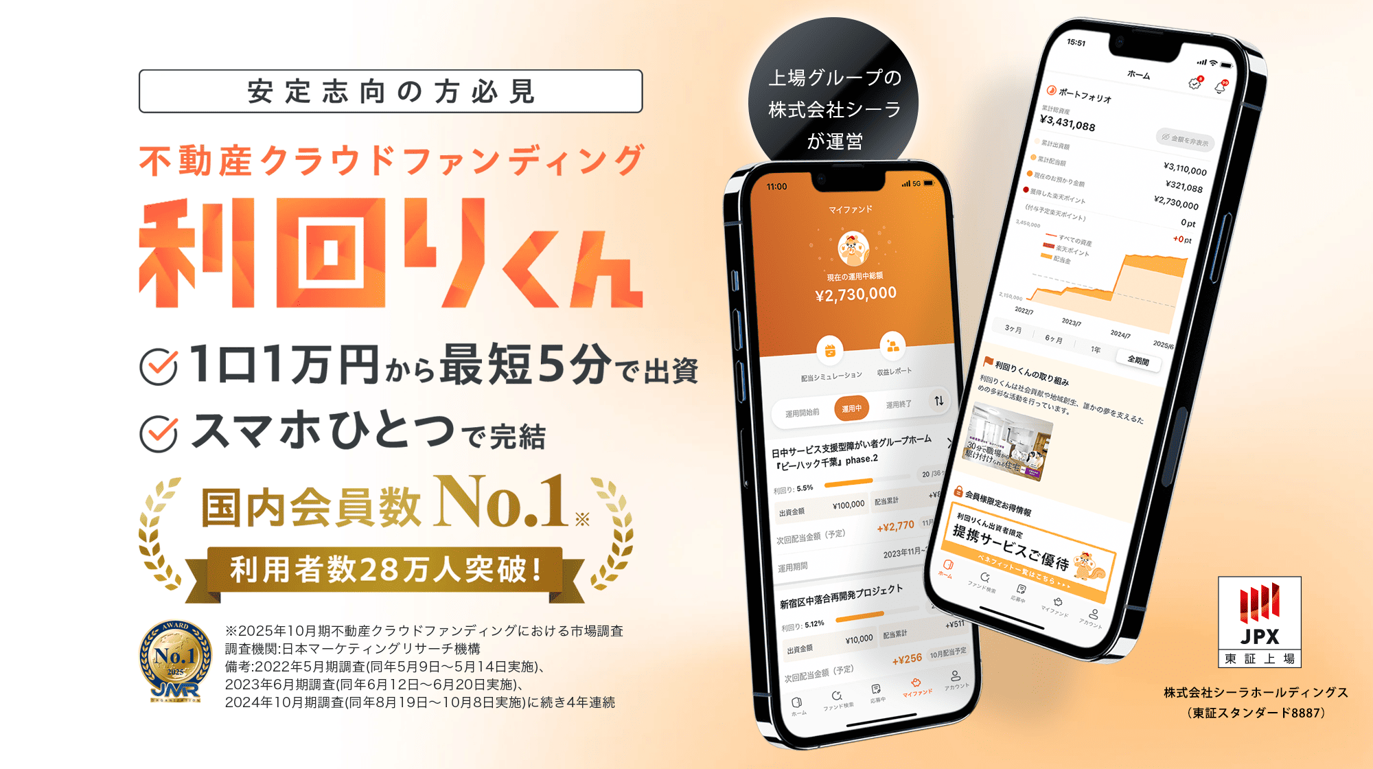 安定思考の方必見 不動産クラウドファンディング 利回りくん